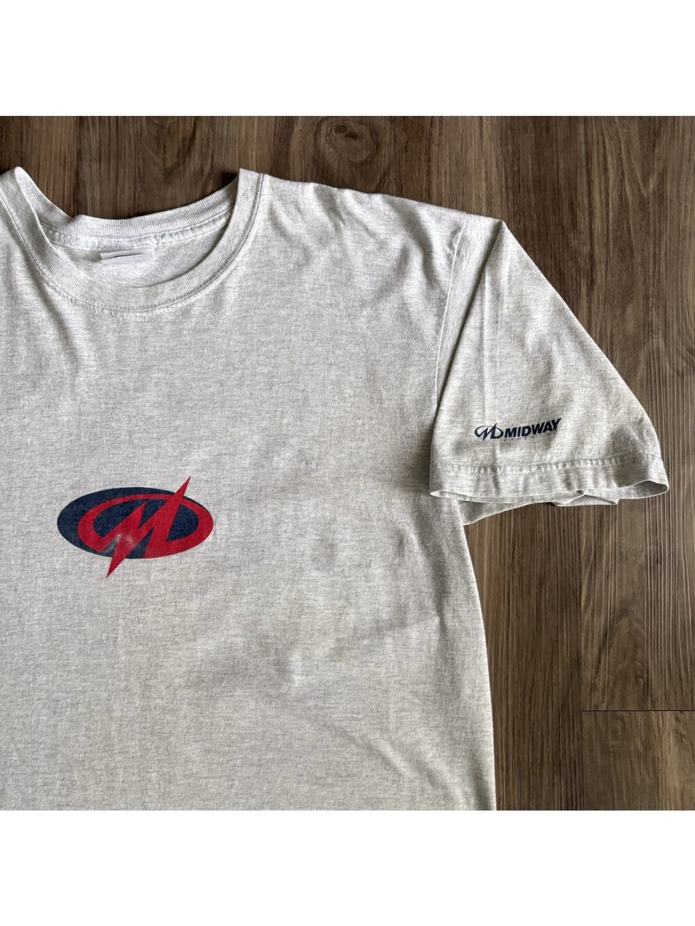 Vintage Midway Video Game Promo T-Shirt Size XL Gray 1990s